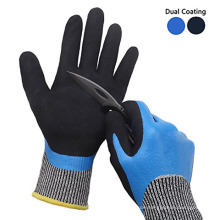 Bequeme &amp; Breathable Gardening Arbeitssicherheit wasserdichte schnittfeste Sandy Nitril-Handschuhe